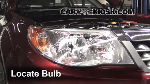 2011 Subaru Forester X 2.5L 4 Cyl. Éclairage Feux de croisement (remplacer l'ampoule)